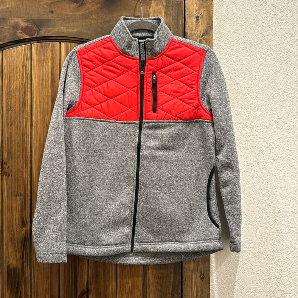 Zyia Active Women’s Medium Red Quilted Ash Cabin Jacket Comfort